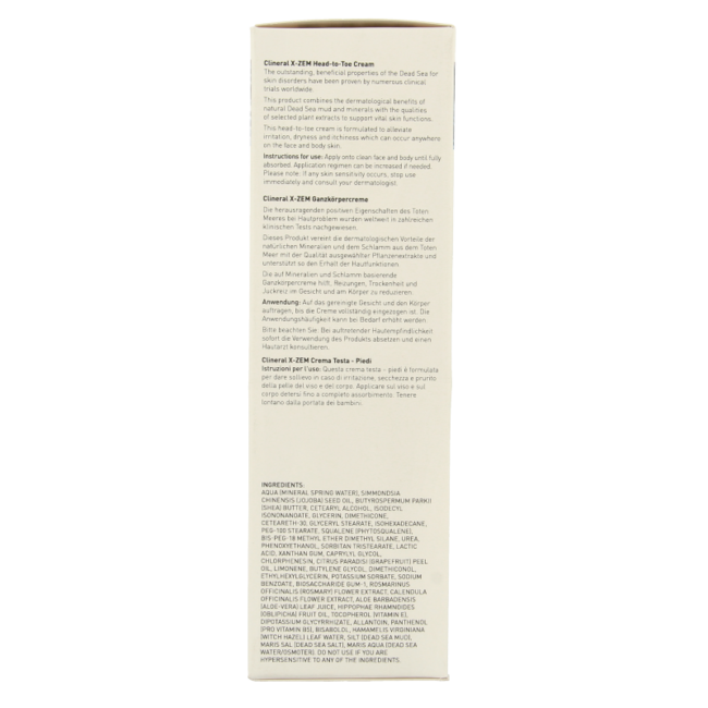 Ahava Clineral X-Zem Crema Testa-Piedi 200 Millilitri