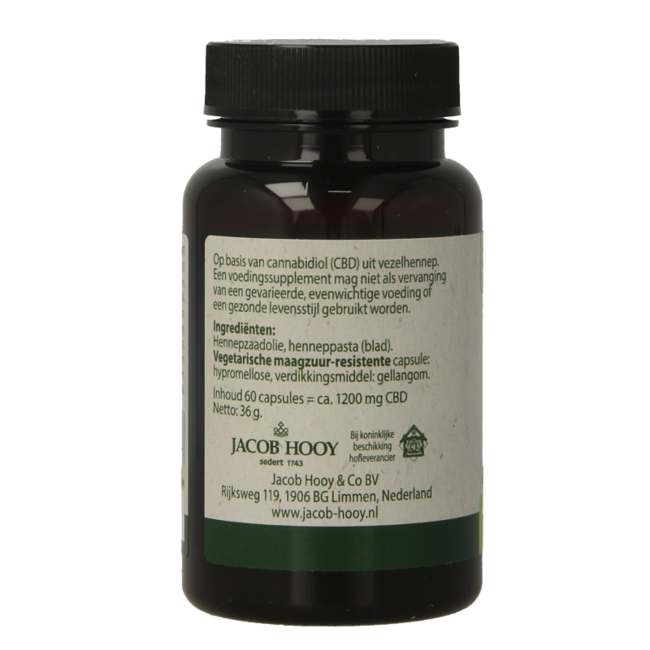 Jacob Hooy CBD Capsules 20mg 60 Capsules