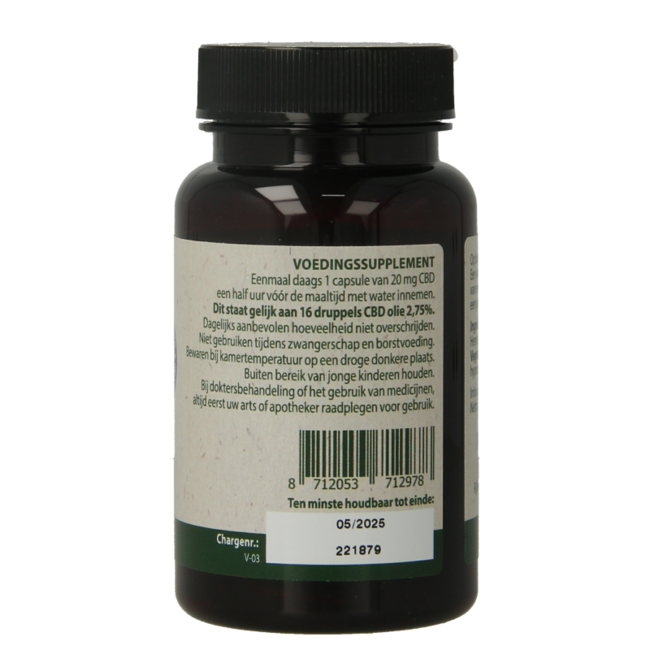 Jacob Hooy Capsule CBD 20mg 60 Capsule