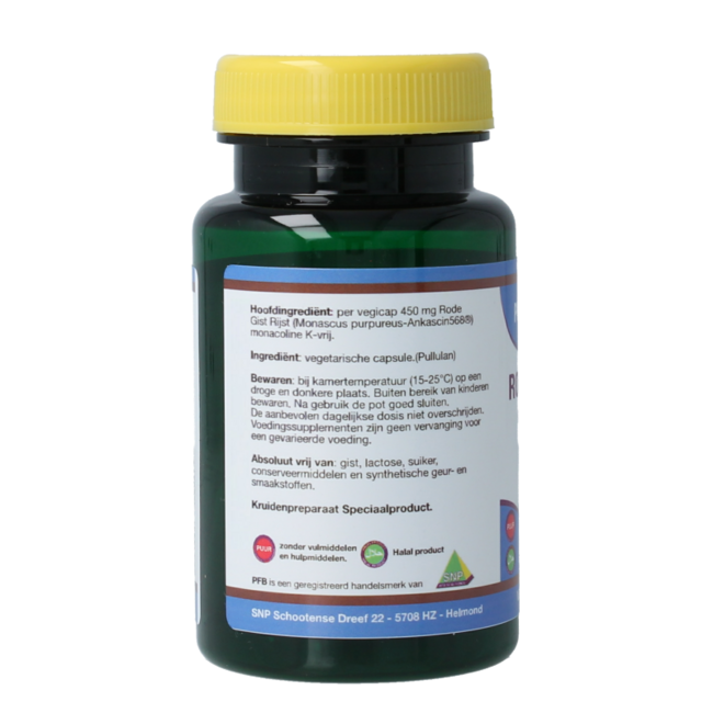 SNP Riso rosso fermentato monacolina K-free puro 30 Capsule vegetariane