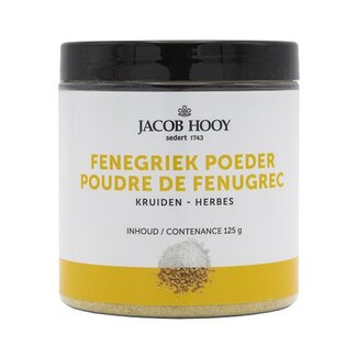 Jacob Hooy Jacob Hooy Graines de fenugrec moulues, pot de 125 g