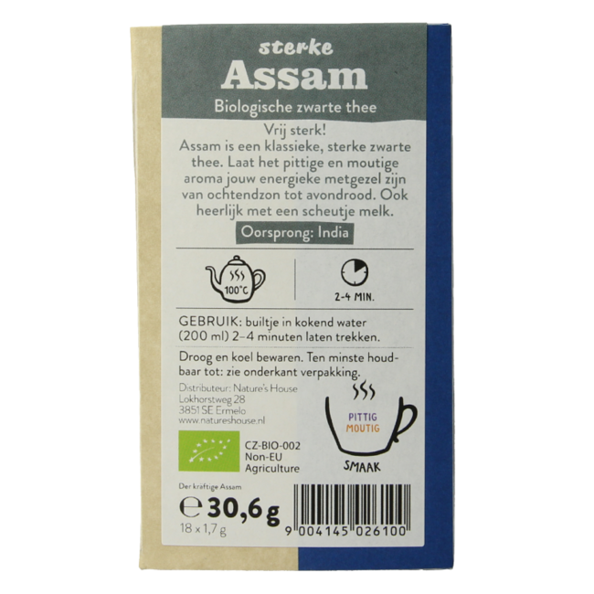 Assam English Bio-Schwarztee, 18 Beutel