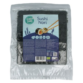 TerraSana Nori à sushi grillé bio 50 pièces 125 grammes