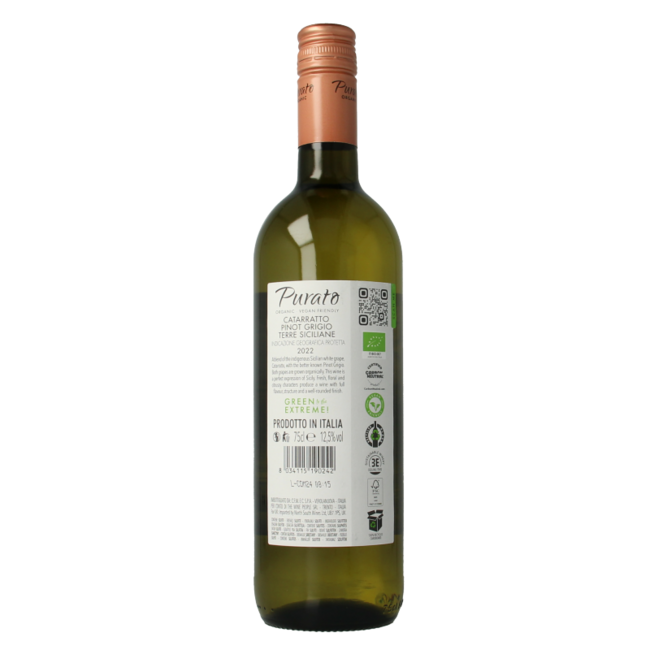 Purato Catarratto Pinot Grigio 2019 Organic 750ml