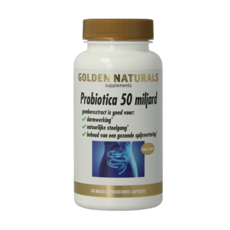 Golden Naturals Probiotics 50 billion 30 Vegetarian capsules