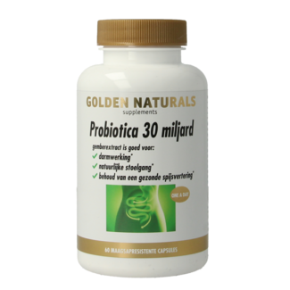 Golden Naturals Probiotica 30 mil millones 60 Cápsulas vegetarianas