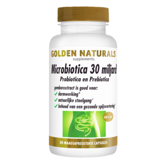 Golden Naturals Golden Naturals Probiotica 30 mil millones 30 cápsulas vegetarianas