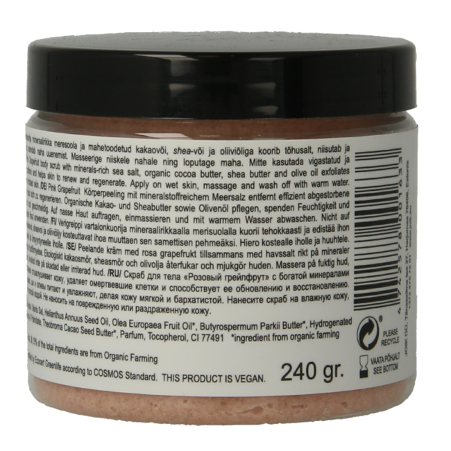 Joik Organics Scrub Vegano al Sale Marino e Pompelmo Rosa 240 Grammi