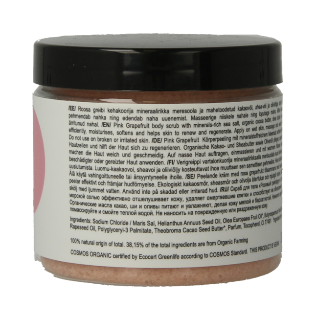 Gommage au sel de mer pamplemousse rose Joik Organics vegan 240 g