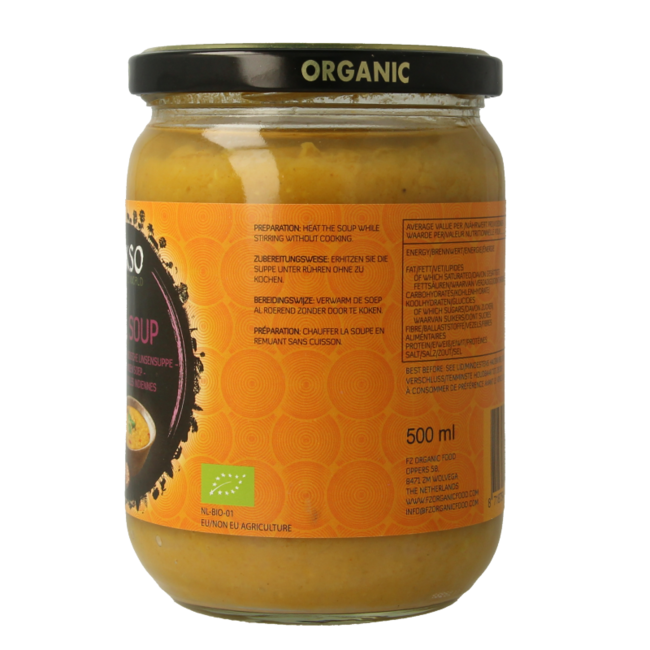 Yakso Organic Dahl 500ml