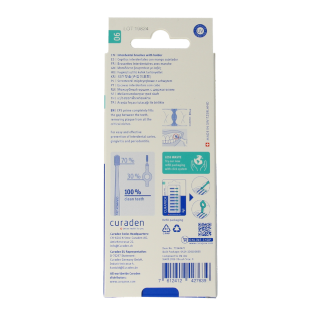Curaprox CPS 06 prime start interdental brush set turquoise 2.2 mm 1 Set