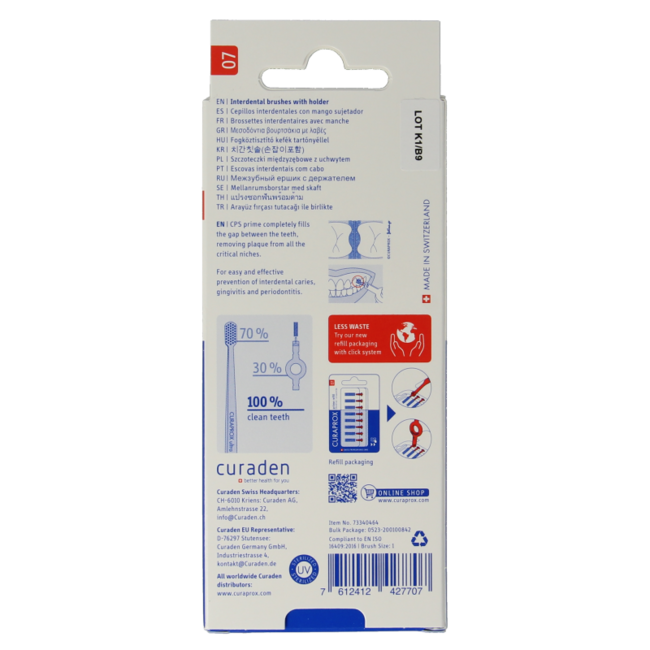 Curaprox Prime start rager 07 rood 2500 µm 5 Stuks