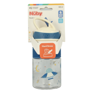 Nuby Kubek 2w1 z twardym ustnikiem 360 ml, 3 lata, mix wzorów, 1 szt.