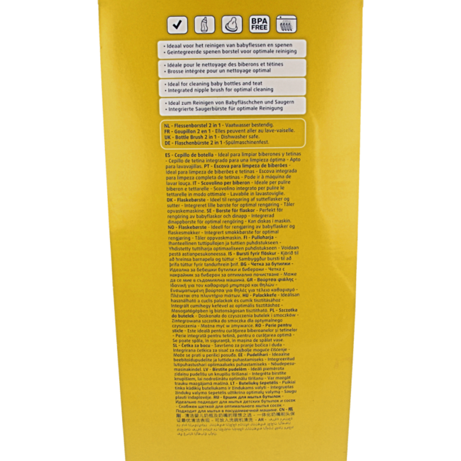Cepillo para biberones 2 en 1, 1 unidad