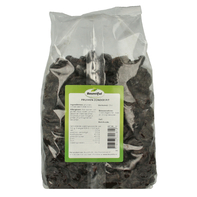 Ciruelas pasas sin hueso 1 kg