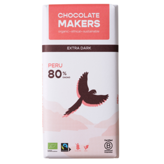 Chocolatemakers Awajun 80% puro fairtrade bio 80 gramos