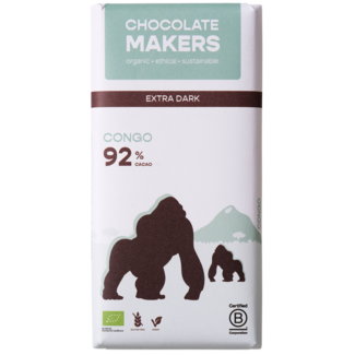 Chocolatemakers Gorilla extra dark 92% organic 80 Gram