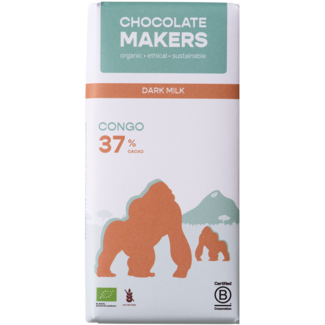 Chocolatemakers Gorilla milk 37% organic 80 Gram