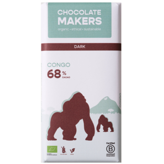 Chocolatemakers Chocolatemakers Gorilla bar 68% puro bio 80 gramos