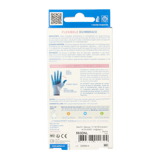 Órtesis de pulgar para el día derecha talla L 1 unidad