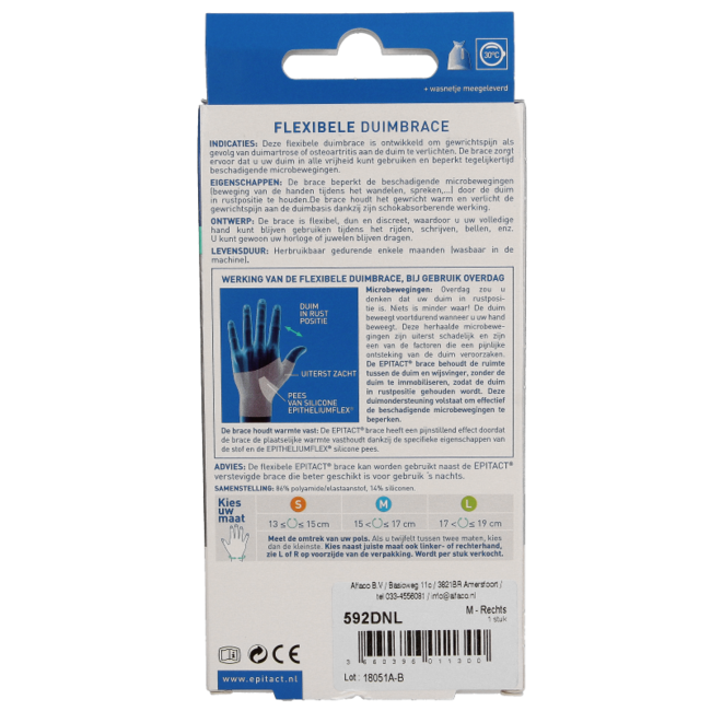 Thumb orthosis day right size M 1 piece