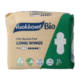 Vuokkoset Vuokkoset Compresas largas con alas 10 unidades