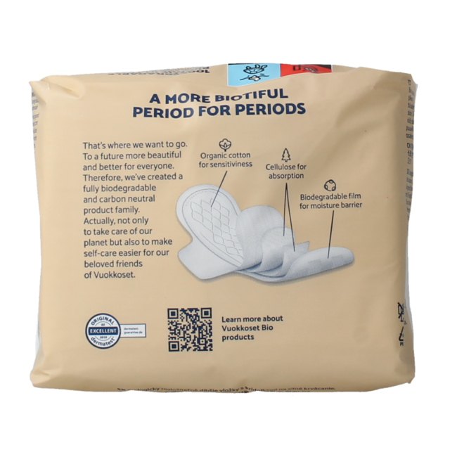 Vuokkoset sanitary pads long wings 10 pack