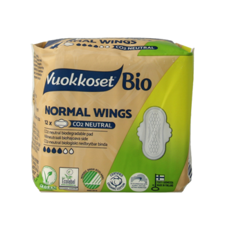 Vuokkoset Compresas Bio normales con alas 12 unidades