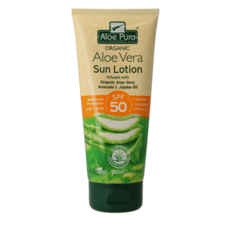 Optima Optima Aloe Pura loción solar de aloe vera orgánico SPF50 200 ml
