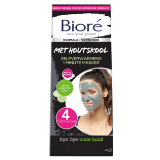 Biore Maschera Autoriscaldante Biore 1 Minuto, 4 Pezzi