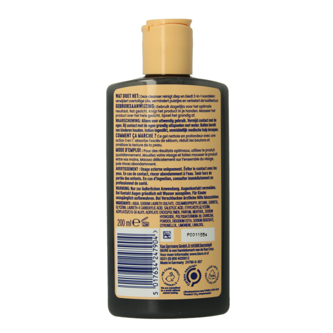 Biore Anti-Pickel-Reiniger Aktivkohle 200 ml