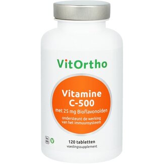 VitOrtho VitOrtho Vitamine C 500 mg avec 25 mg de bioflavonoïdes 120 comprimés