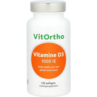 VitOrtho VitOrtho Vitamine D3 1000IE 120 Softgels