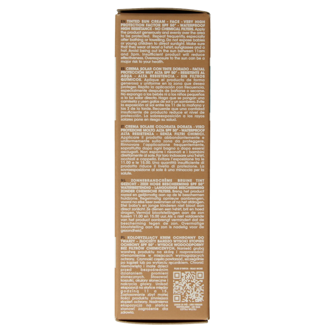 Alphanova Sun Crème solaire teintée bio dorée SPF50+ 50 g