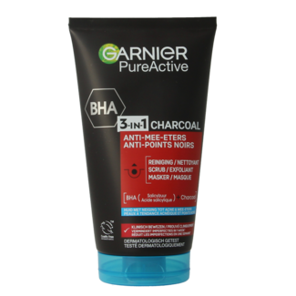 Garnier Garnier SkinActive pure active 3-en-1 limpiador de carbón 150 mililitros