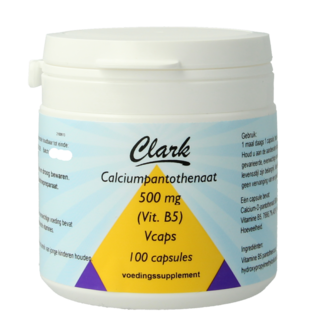 Clark Clark Vitamin B5 Pantothensäure 500 mg 100 vegetarische Kapseln