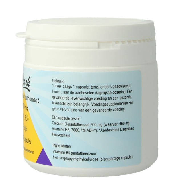 Clark Vitamin B5 Pantothensäure 500mg 100 Vegetarische Kapseln
