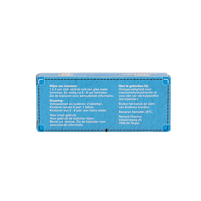 Meclozine Hydrochloride 12.5mg 10 Tablets