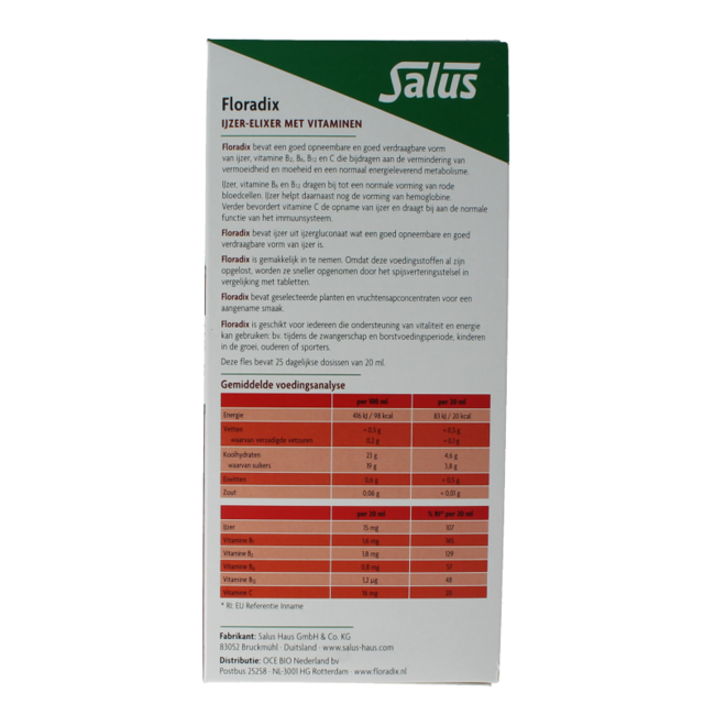 Floradix elixir de hierro 500 ml