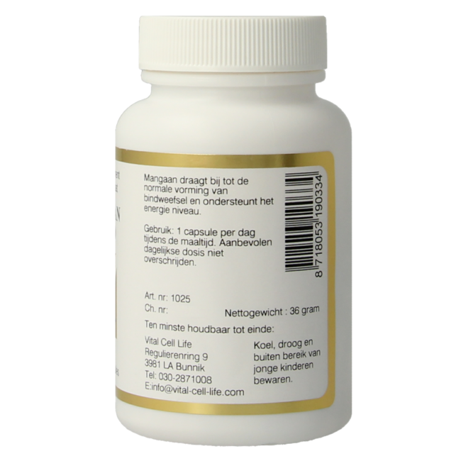 Mangaan amino 30mg 100 Vegetarische capsules