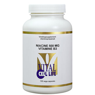 Vital Cell Life Vitamin B3 Niacin 500mg 100 Kapseln