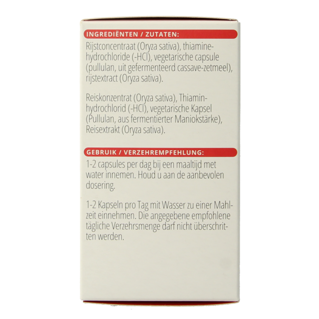 Vitals Vitamina B1 tiamina 100mg 100 cápsulas