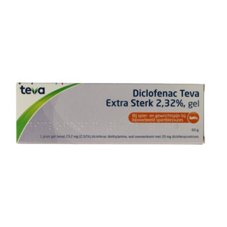 Teva Diclofenac 2,32% extra forte 60 Grammi