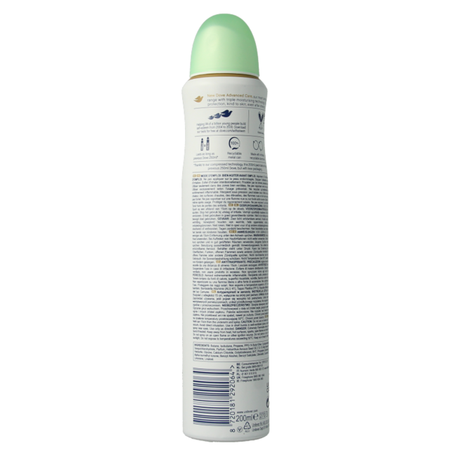 Déodorant spray Dove concombre et thé vert 200 ml