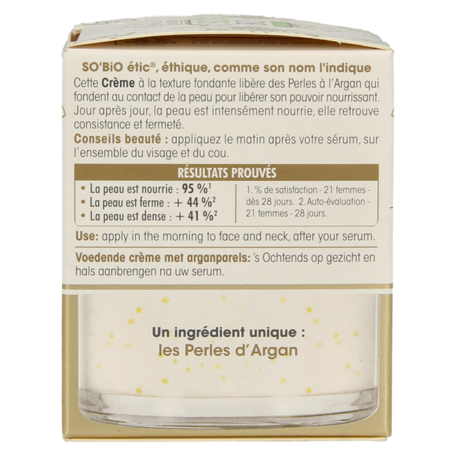 So Bio Etic Argan-Perlen nährende Creme 50 Milliliter