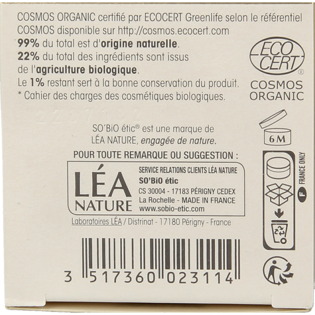 So Bio Etic Argan Perlen pflegende Creme 50 ml