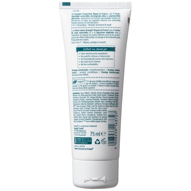 Kneipp Repair & Protect 3-in-1 Hand Cream 75ml
