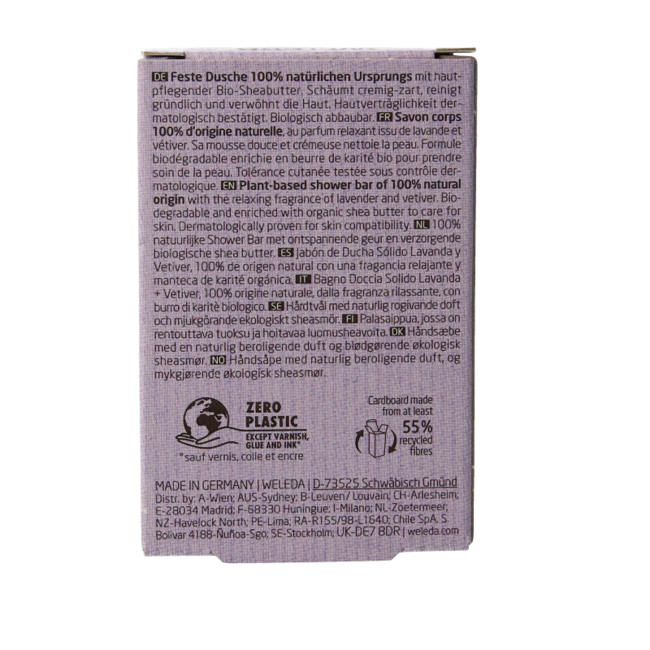 Shower bar lavender + vetiver 75 Gram