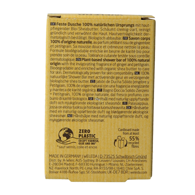 Weleda Duschbar Ingwer + Petitgrain 75 Gramm