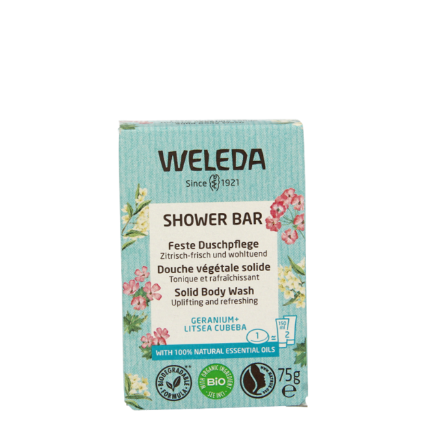 Weleda Shower Bar Geranium + Litsea Cubeba 75g